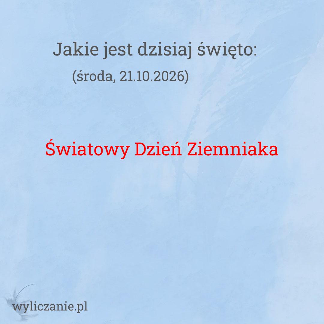 wygenerowane dzisiejsze święto